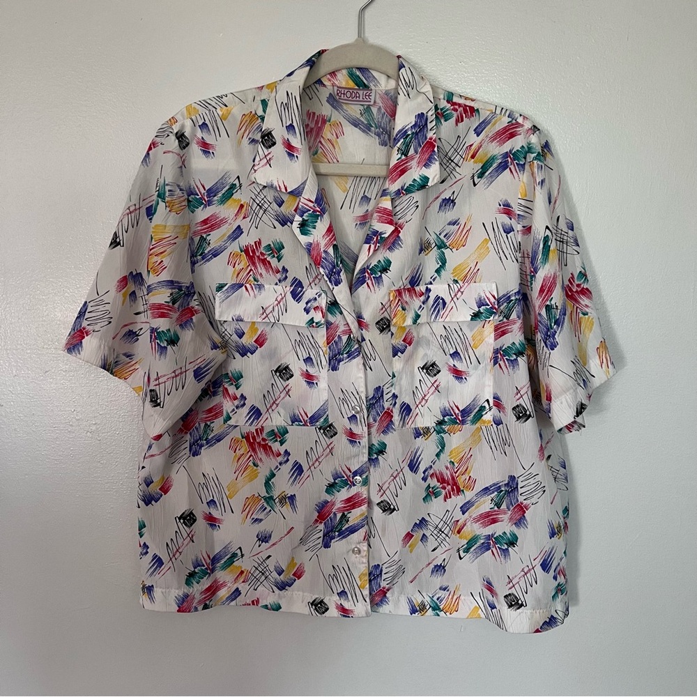 Vintage Abstract 80s Button Down